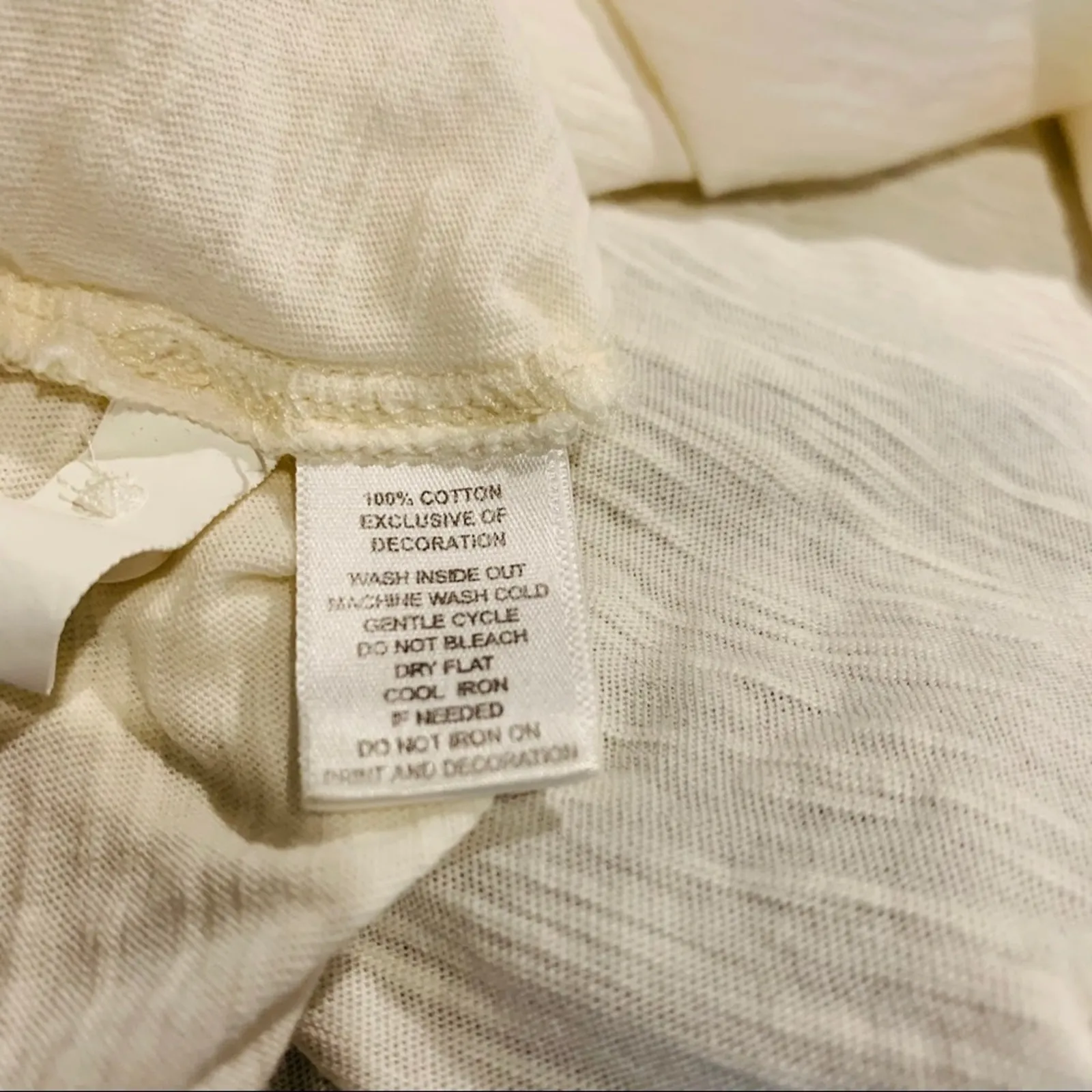 LOFT Ruffle Neck Henley T Shirt Sz Medium - Image 9