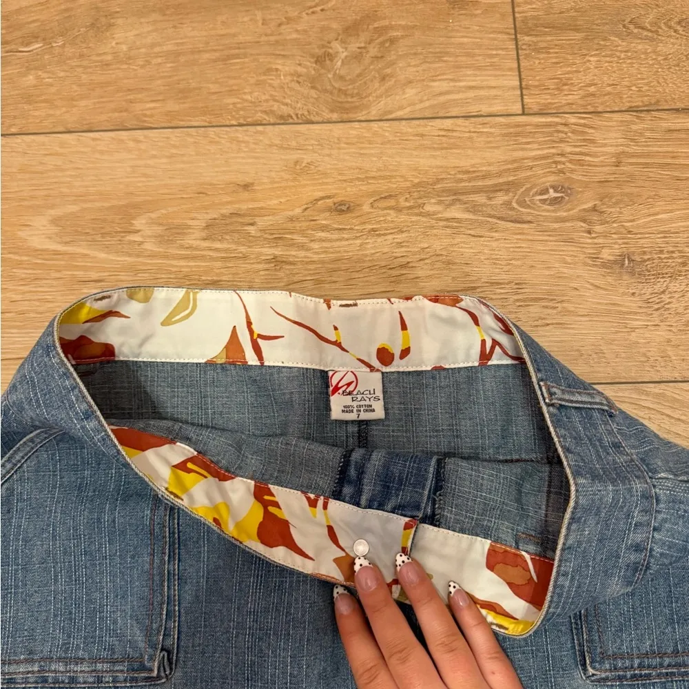 vintage 100% cotton mini skirt from beach rays size 7 Size M - Image 4
