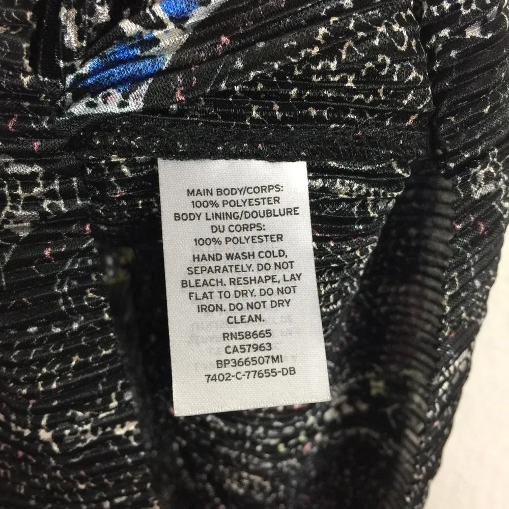 NWT Nordstrom BP Black Paisley Floral Pleated Ruffle Romper XS - Image 6