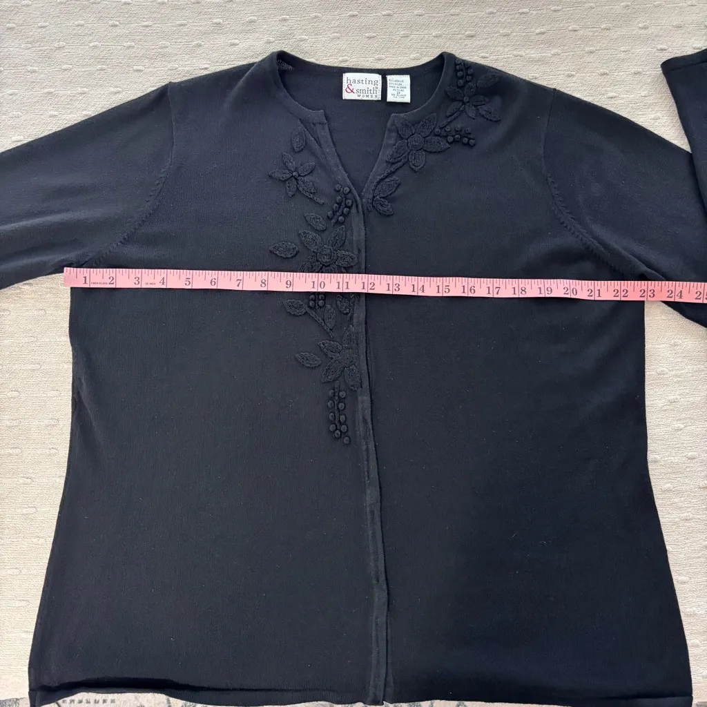 Hasting And Smith Women’s Sweater‎ pullover Black Size 2X Embroidery - Image 5