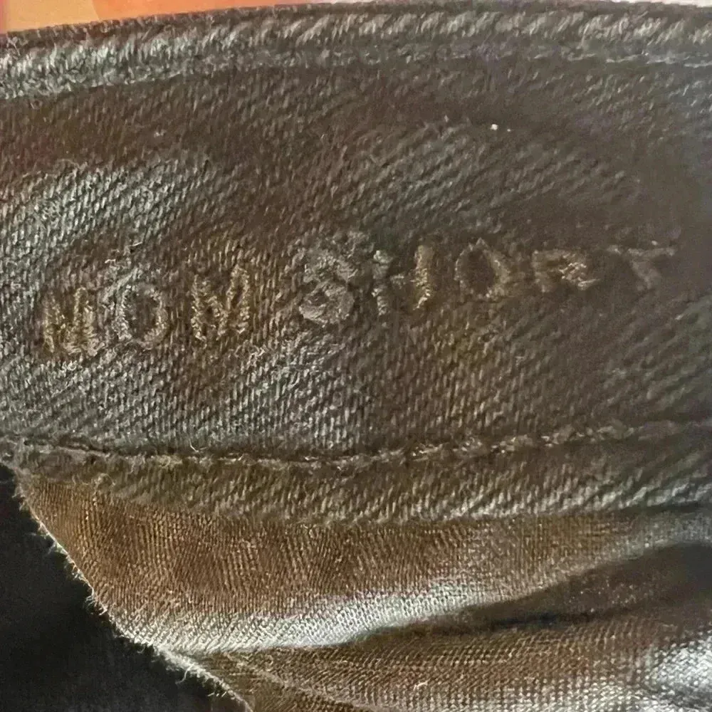 American Eagle Ripped Distressed black stretchy denim mom shorts size 4 - Image 6