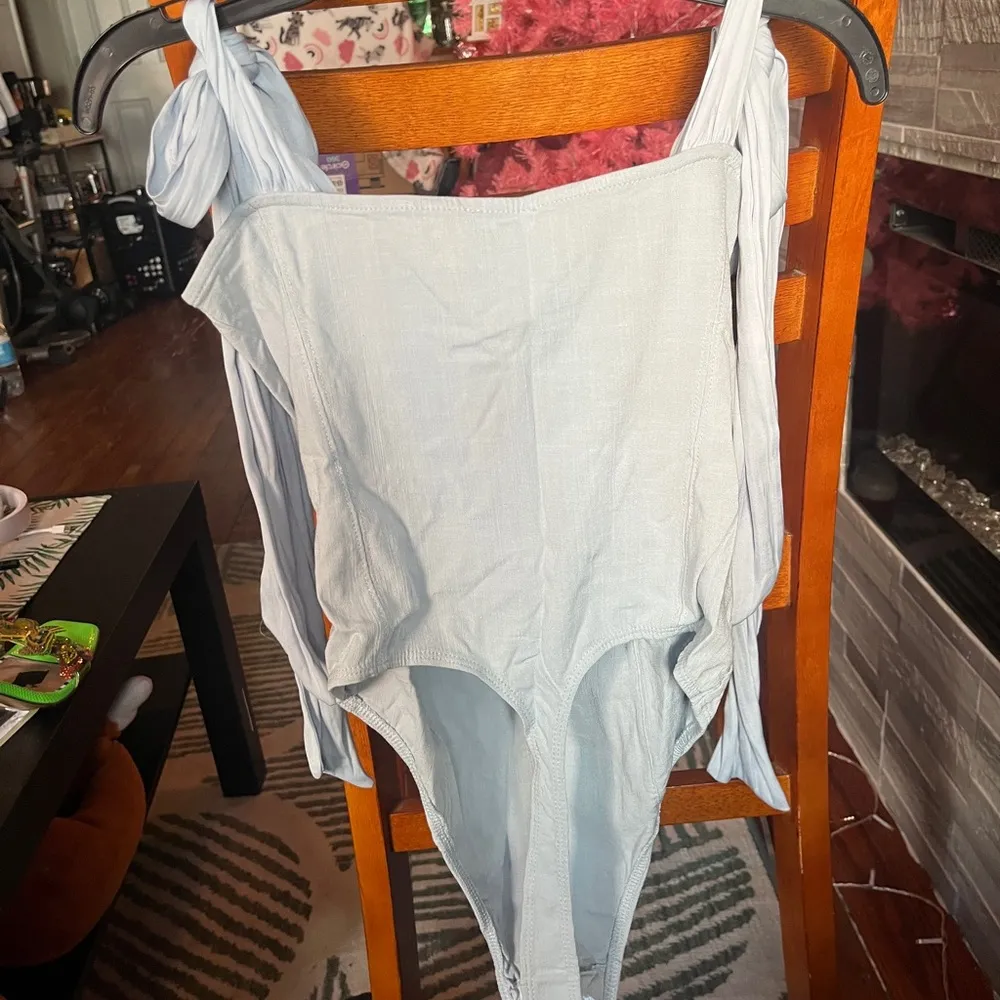 Free People Light Blue Bodysuit - Image 2