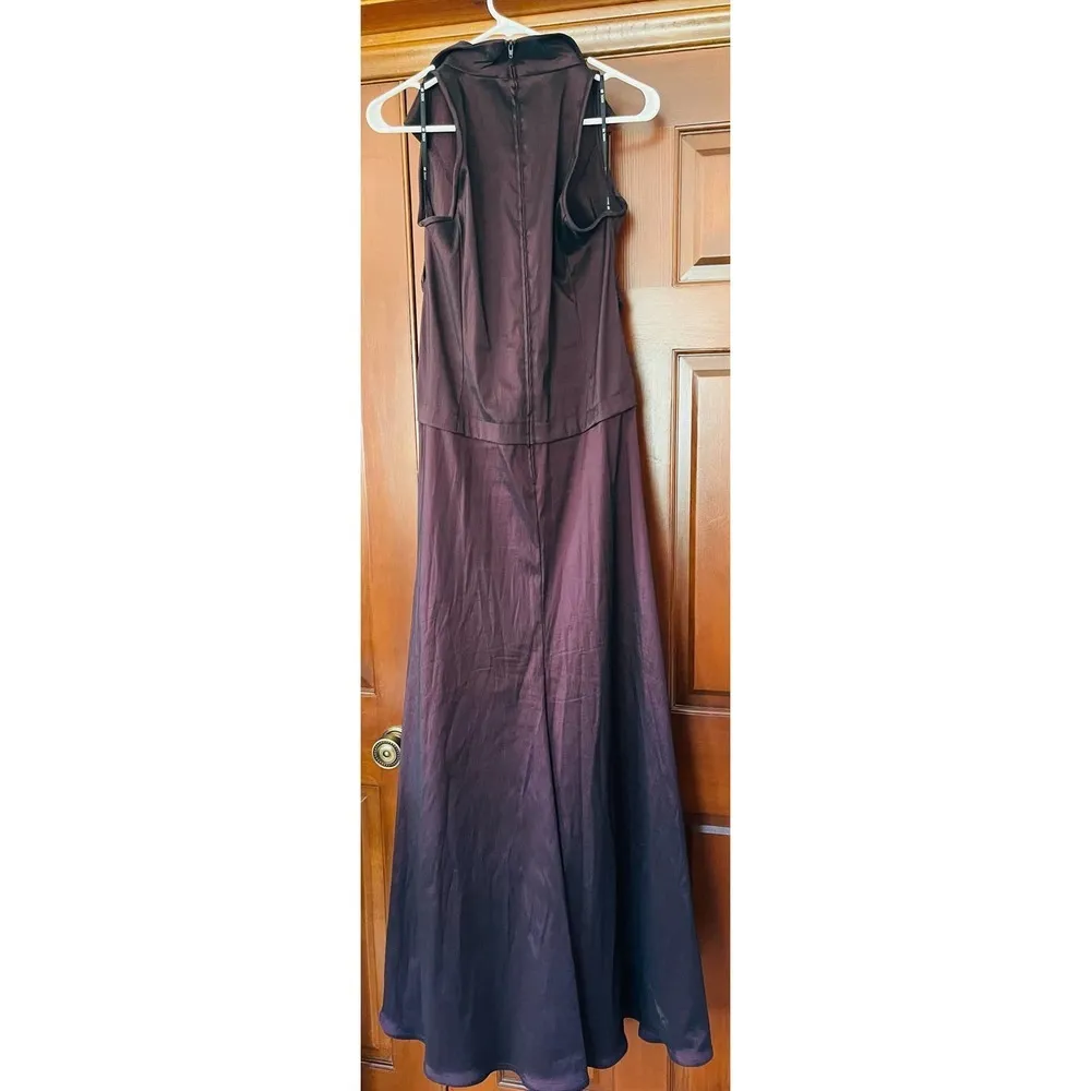 TADASHI gown in deep Bordeaux - Image 2