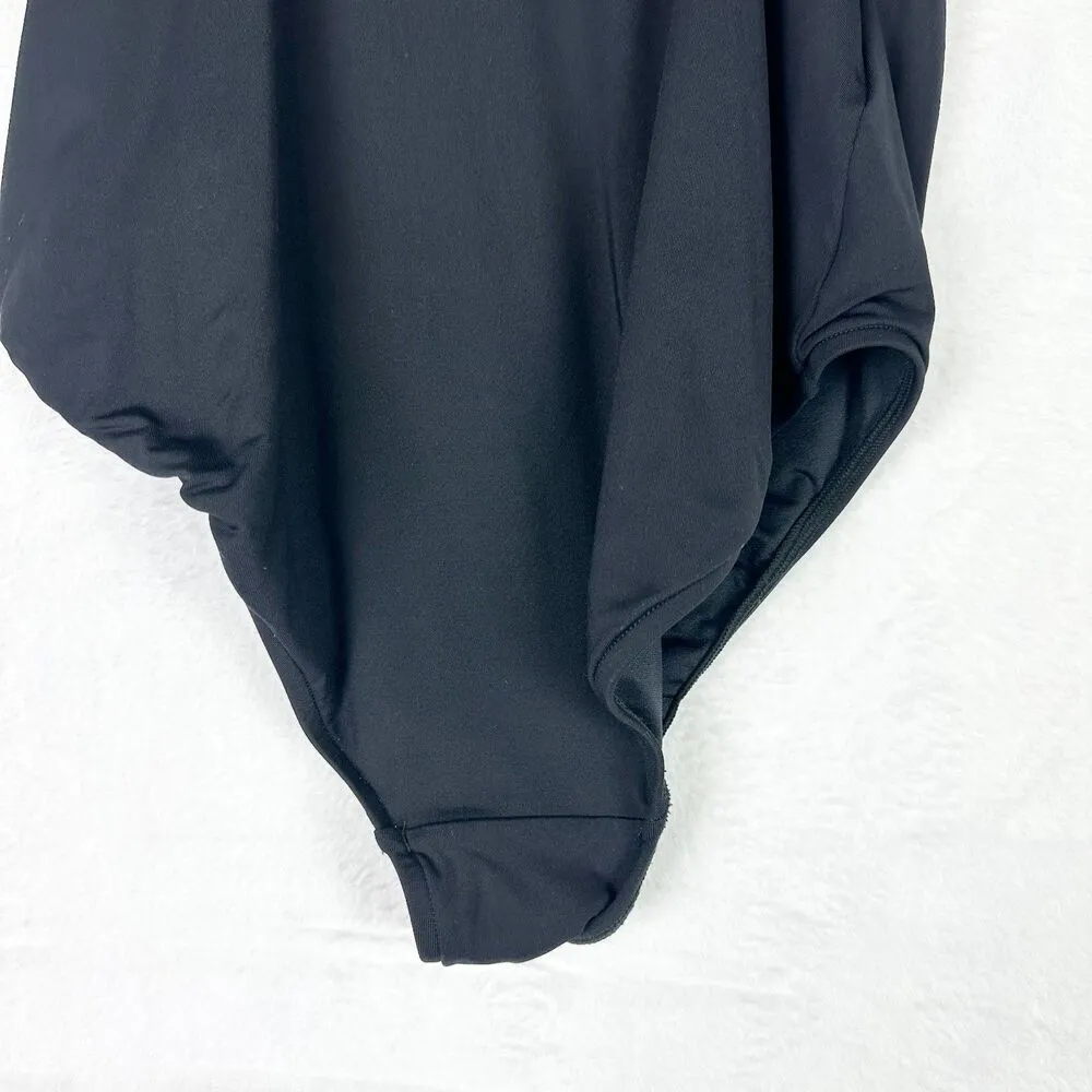 DD Cup Maillot One Piece Swimsuit Size 10 Black V-Neck Underwire - Image 7