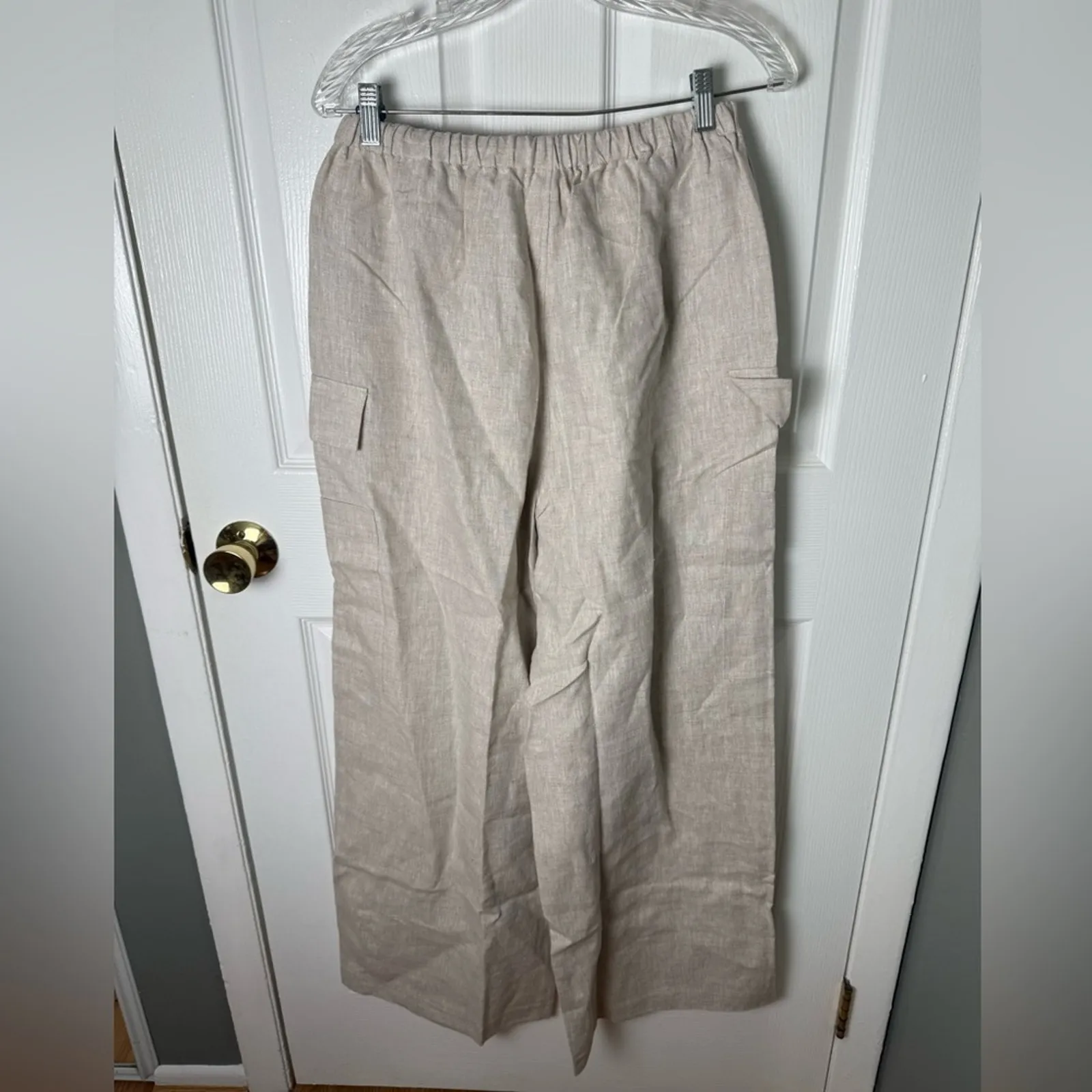 Reformation  Ethan Linen Pants in Oatmeal L - Image 4