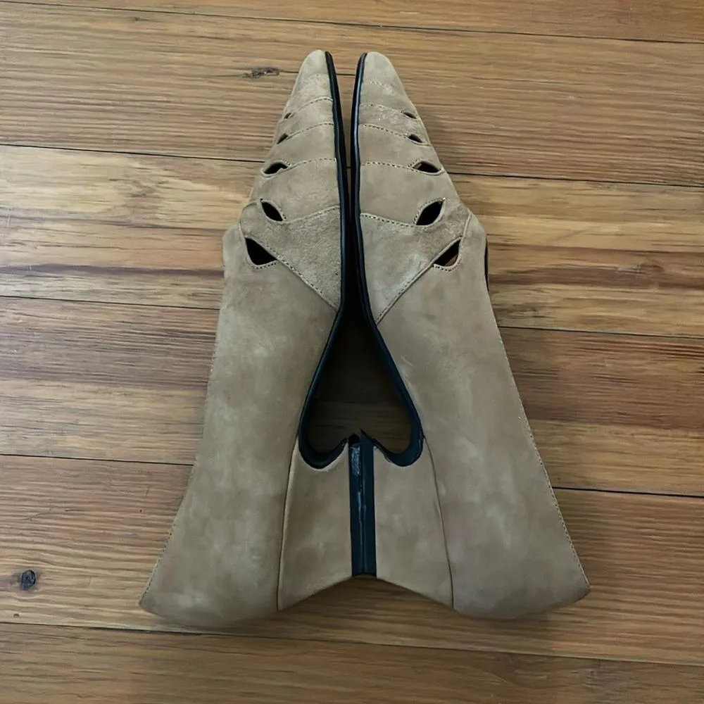 Jeffrey Campbell Handmade Ibiza Last Tan Suede Leather Pump Shoes Womens Size 9 - Image 7