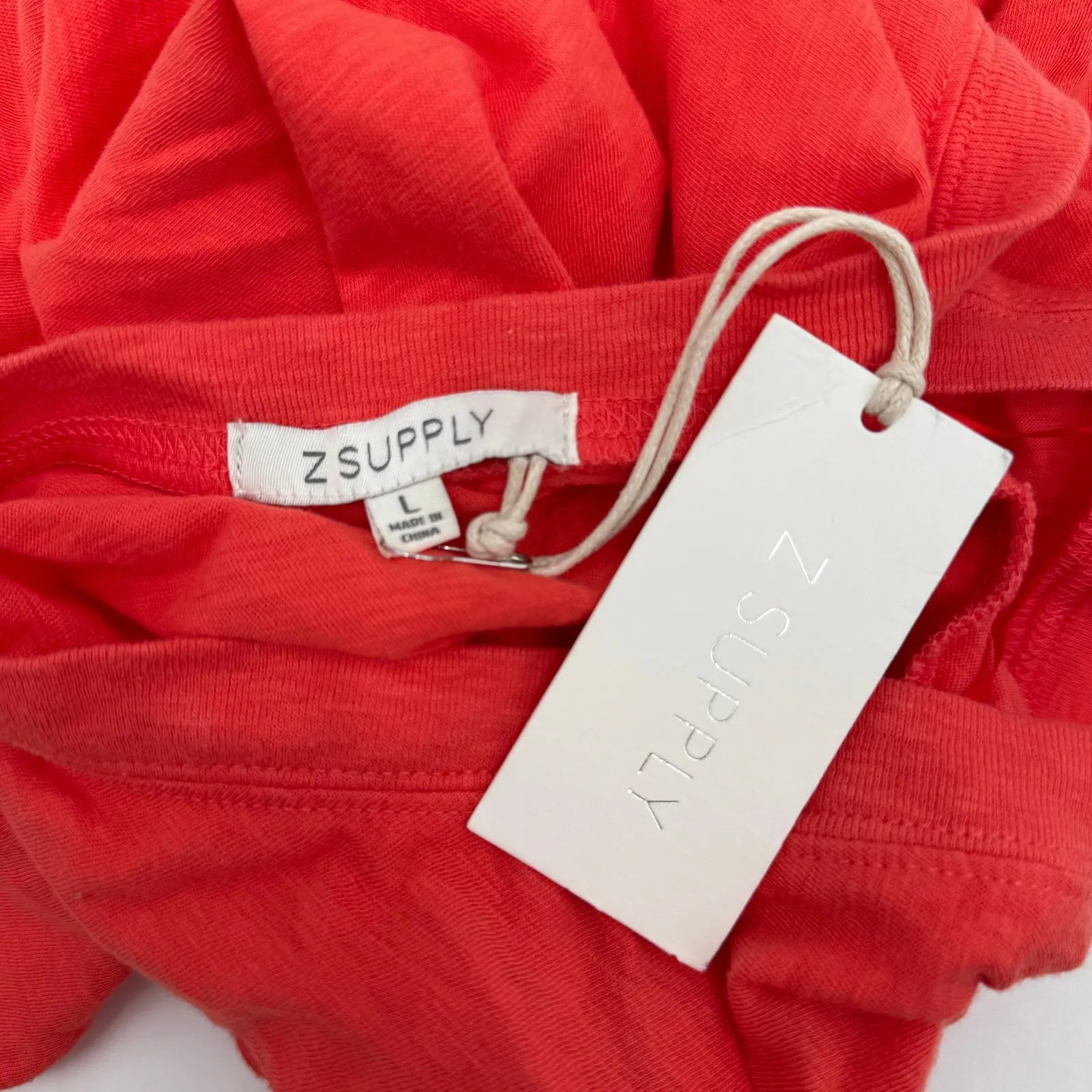 Z SUPPLY Penelope Size Large NWT One Shoulder Top Firecracker Cotton Classic - Image 6