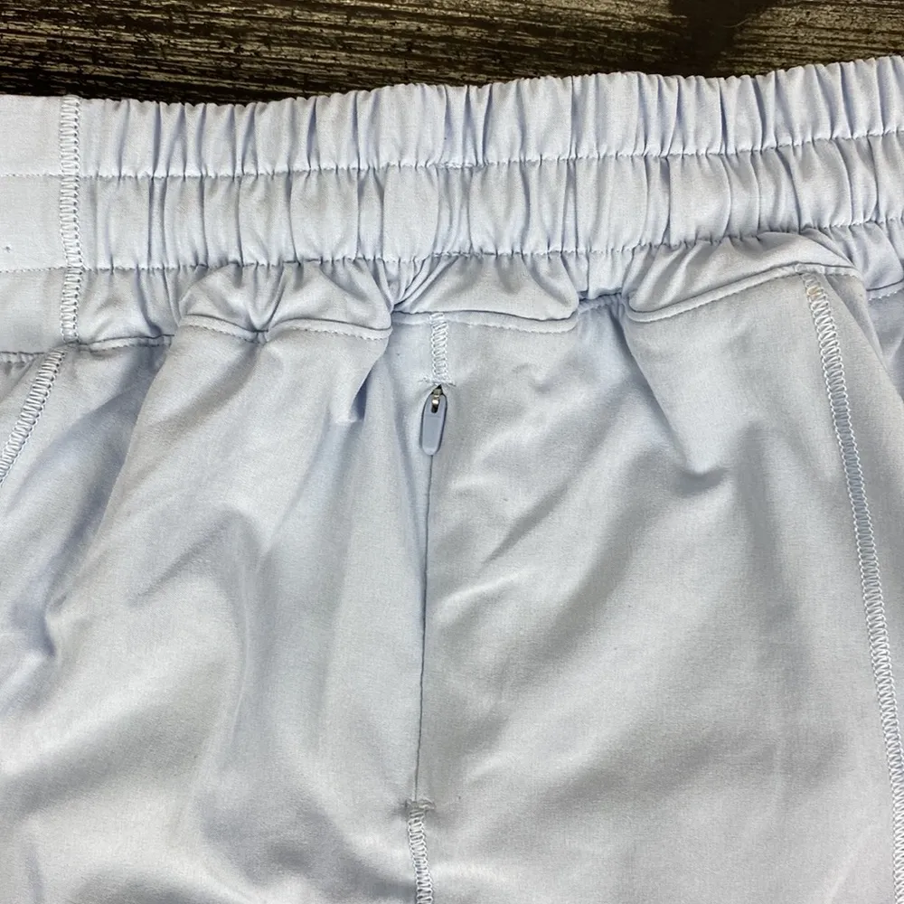 Lululemon Blue Hotty Hot Watercolor Running Lined Sport Athletic Shorts 10 - Image 3