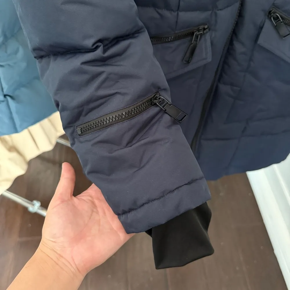 Rebecca Minkoff Navy Blue Puffer Jacket - Image 3