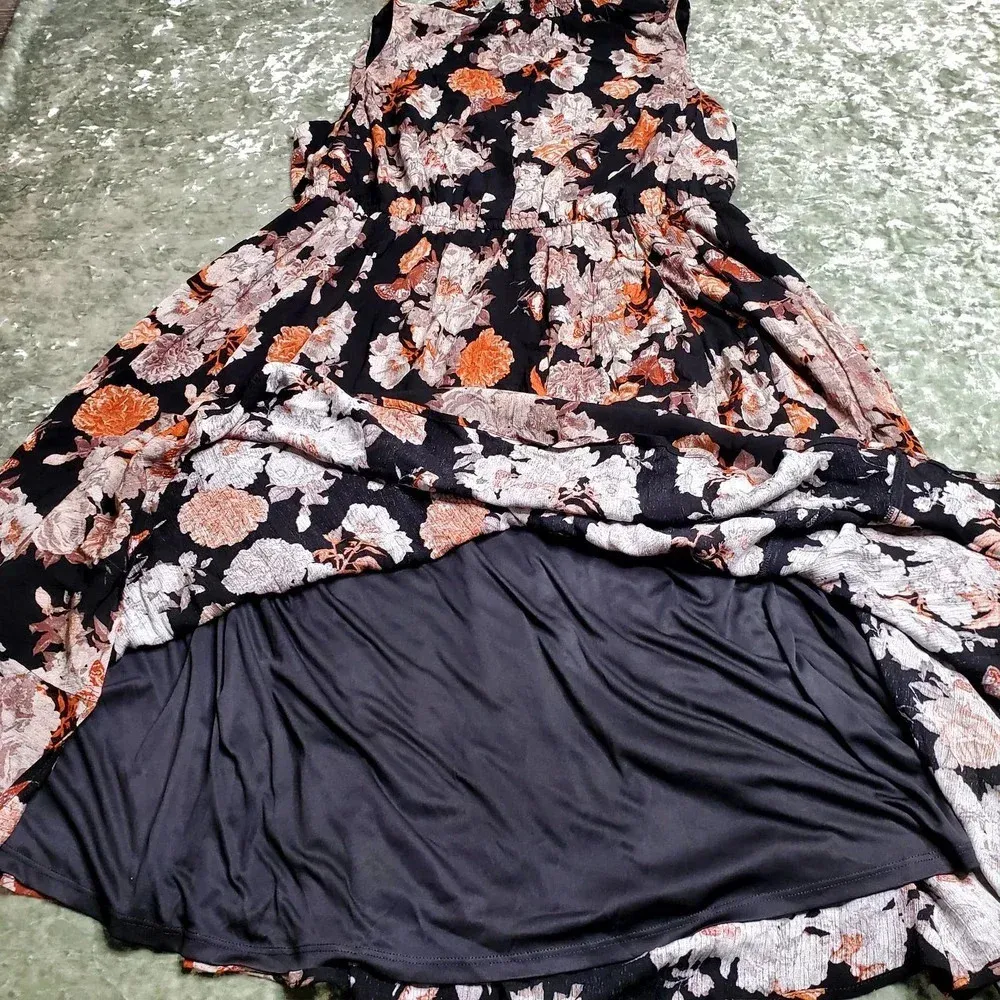 Torrid Midi Gauze Mock Neck Floral Dress - Image 12