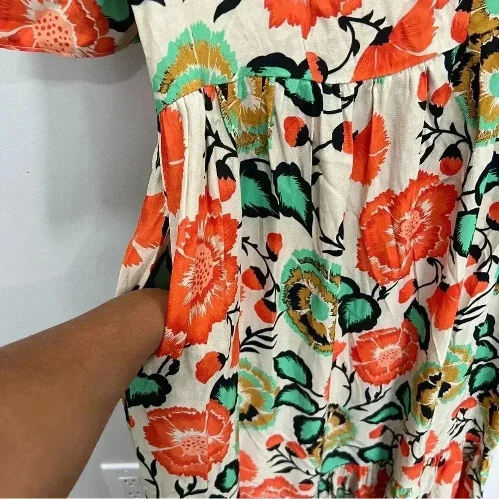 Closet London floral tropical dress Size 8 Orange - Image 6