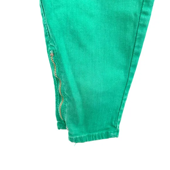 Just Black size 30‎ green skinny jeans made in usa cotton blend - Image 4