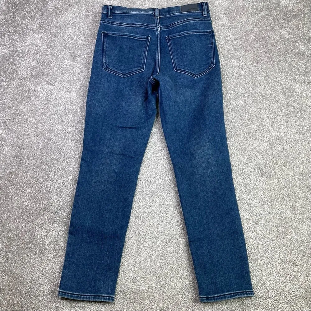 Express Jeans Women’s 4 Short Ankle Skinny High Rise Dark Denim Stretch - Image 3