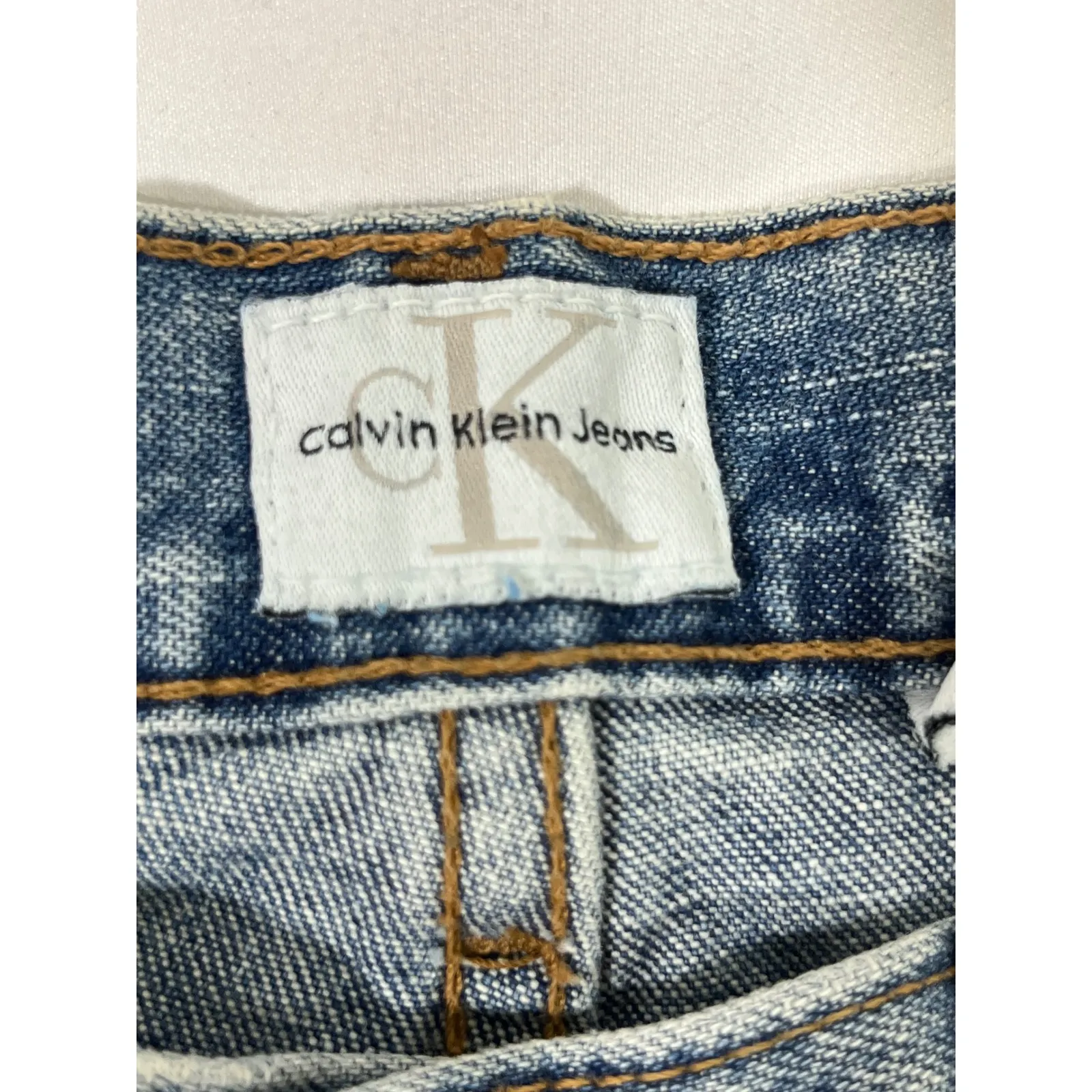 VTG Calvin Klein Mom Jeans Womens Denim Hi Waist Straight Leg Med Wash Size 10 - Image 4