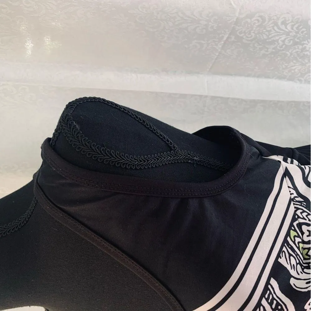 RAMPAGE DAMASK PRINT JERSEY DRESS Sz: L - Image 3