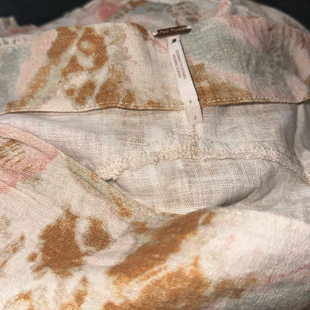 NWOT Free People Sweet As Beach Mini Skirt Linen Blend - Image 6