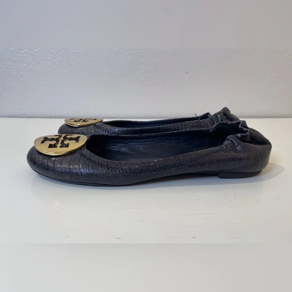 Tory Burch‎ Women’s Python Leather Reva Flats Shoes Size 6 - Image 2