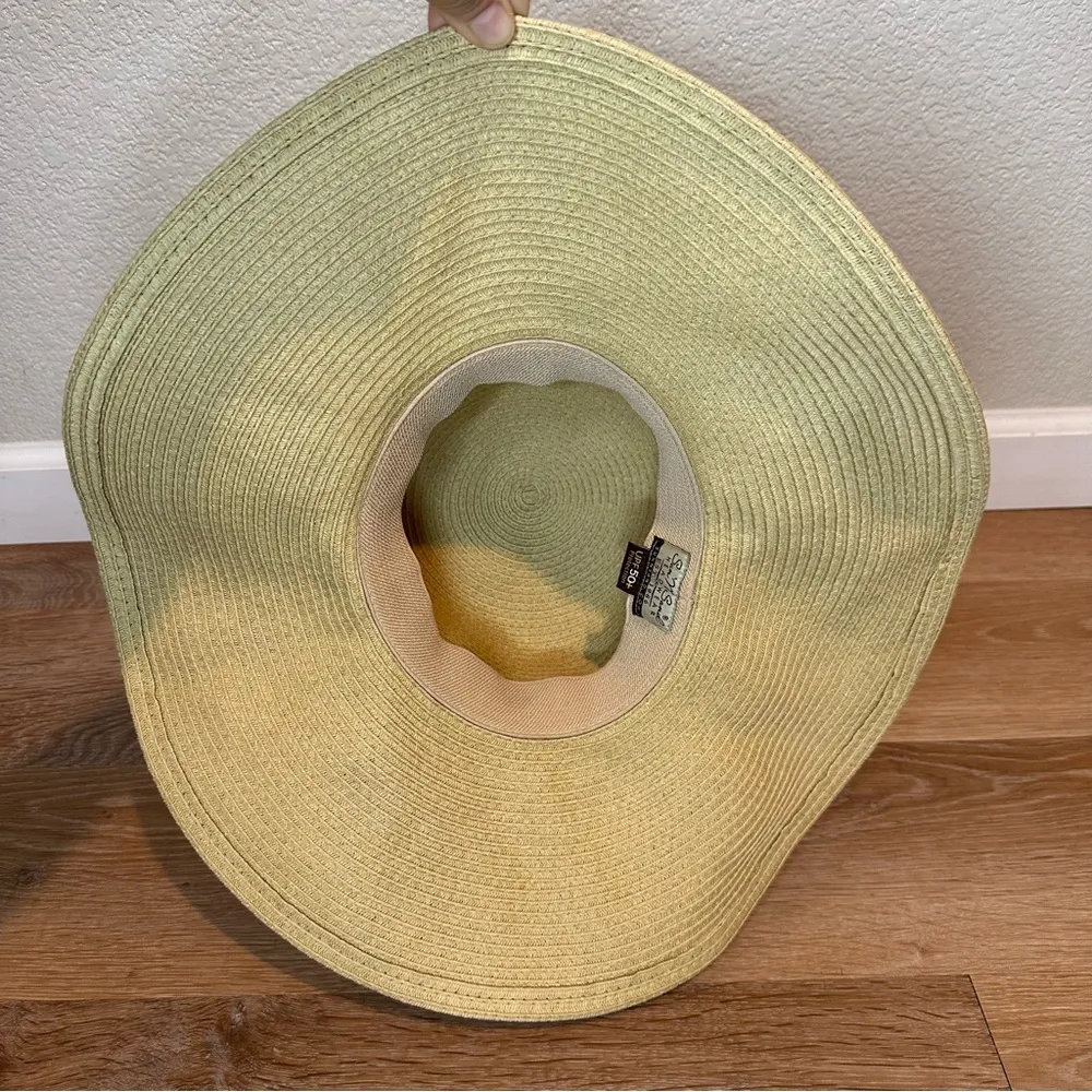 Sun N' Sand Women's Shoreline Hues Wide Brim Sun Hat Tan - Image 8