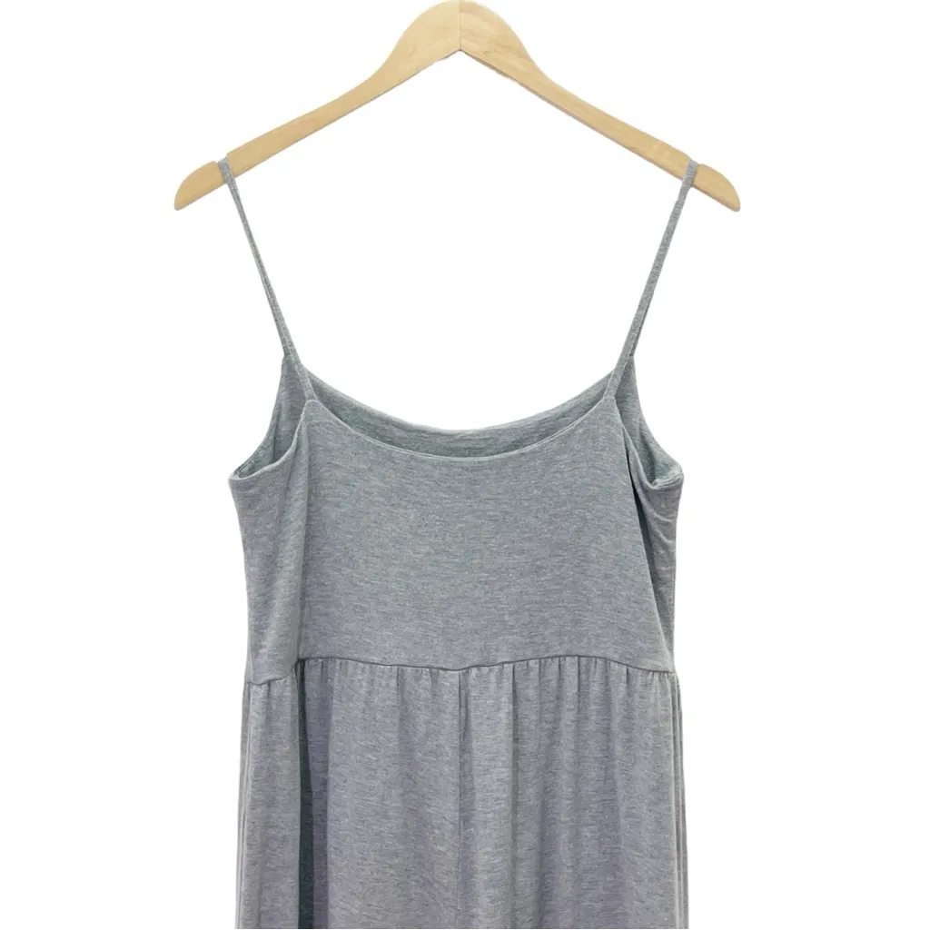 Quince Gray Tencel Jersey Wide Leg Jumpsuit Cami One Piece Sz Large Soft Stretch - Image 6