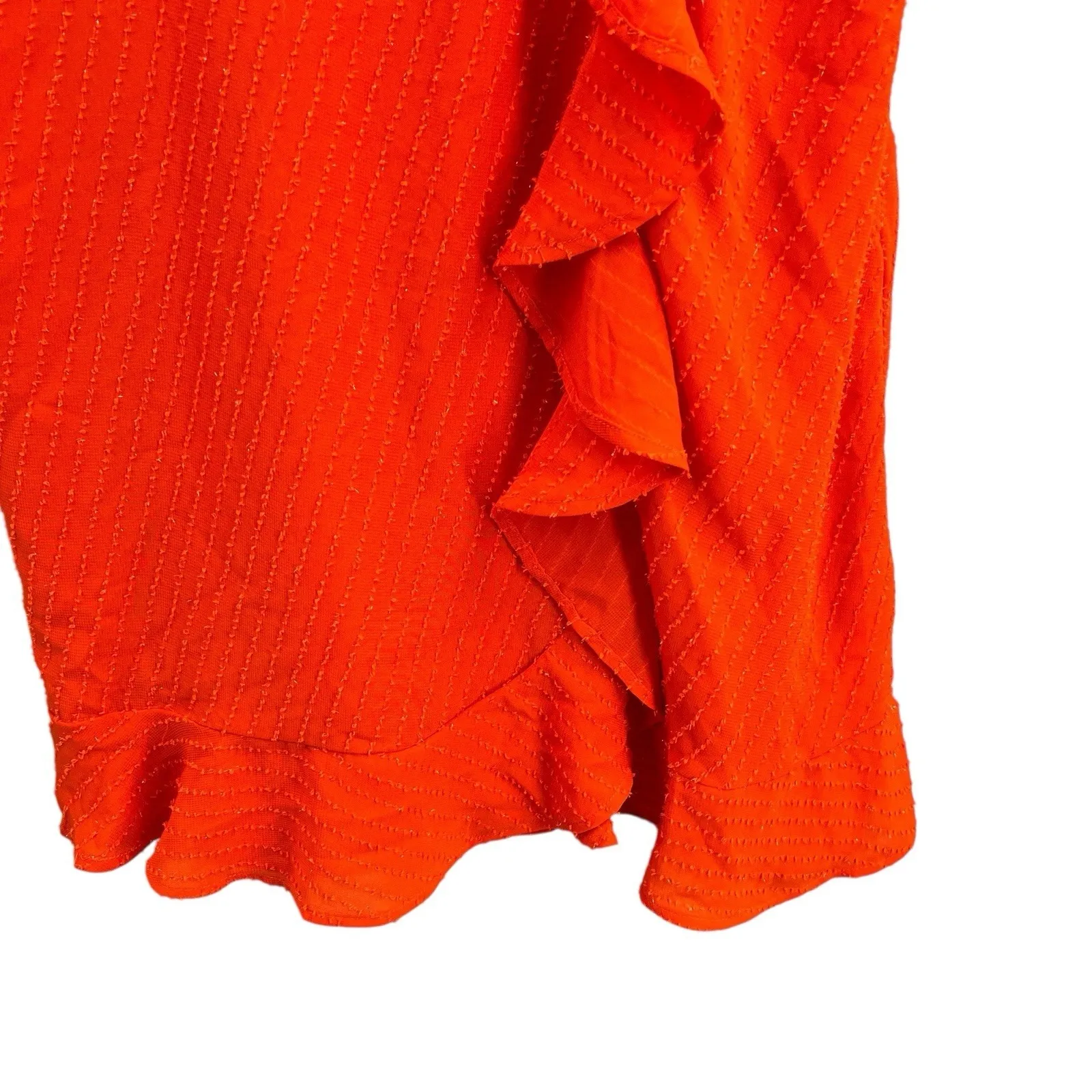 Michael Michael Kors Dress Red Ruffle Sparkle Detail Size Large New - Image 3