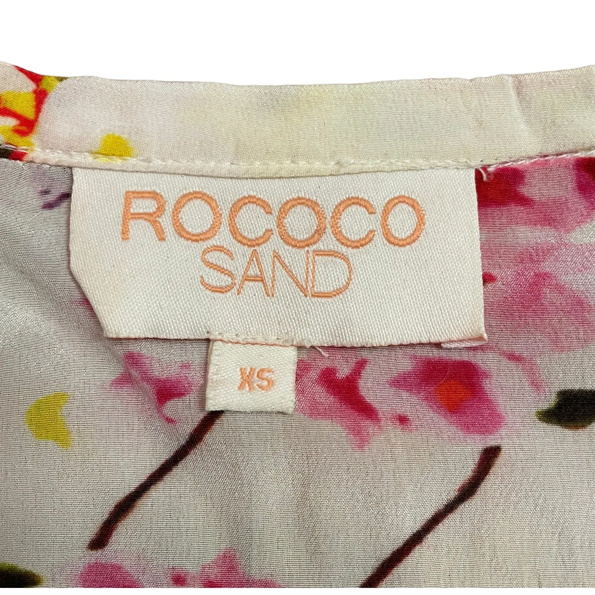 Rococo Sand Tiered Floral Silk Maxi Dress Pink Size XS - Image 5