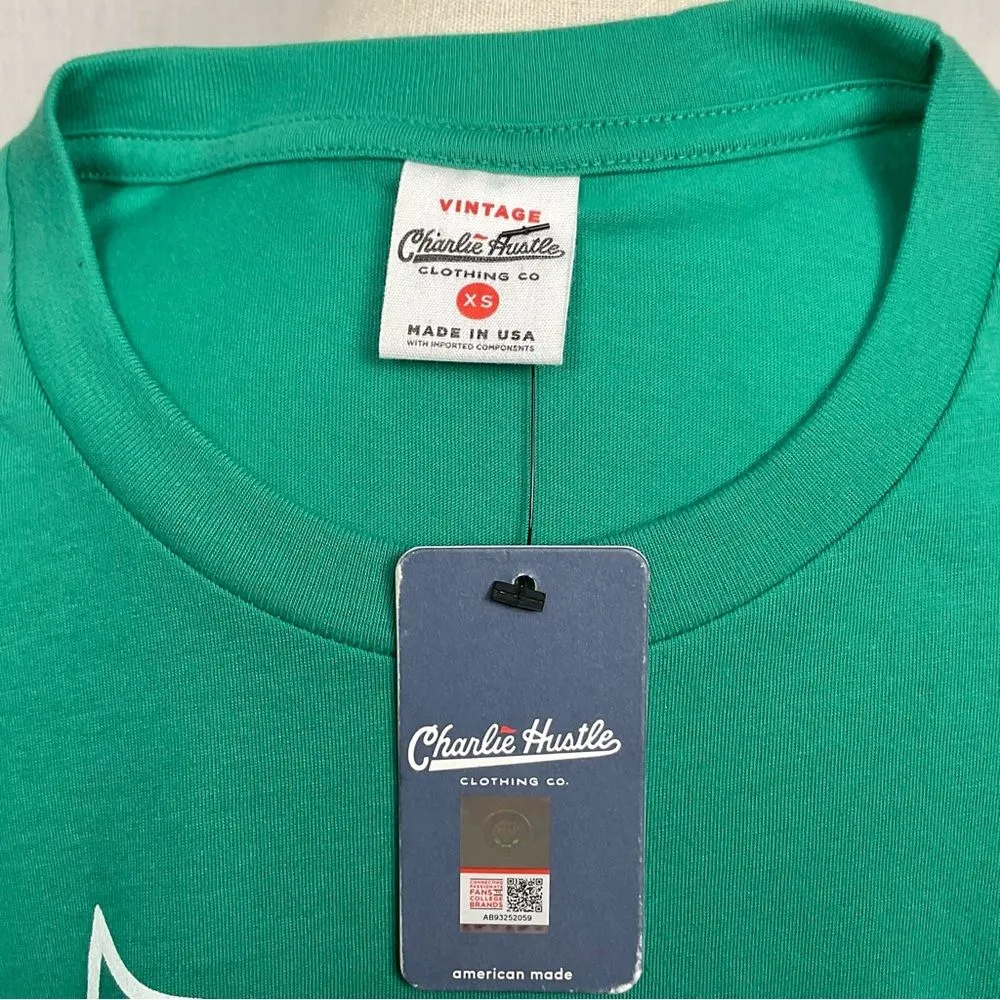 Charlie Hustle Green Northwest T-Shirt Northwest Bearcats Shirt Sleeve Sz XS New - Image 2