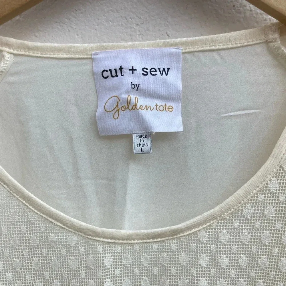 Cut and Sew by Golden Tote Boho Embroidered Long Sleeve Top Size Large​‎ - Image 3