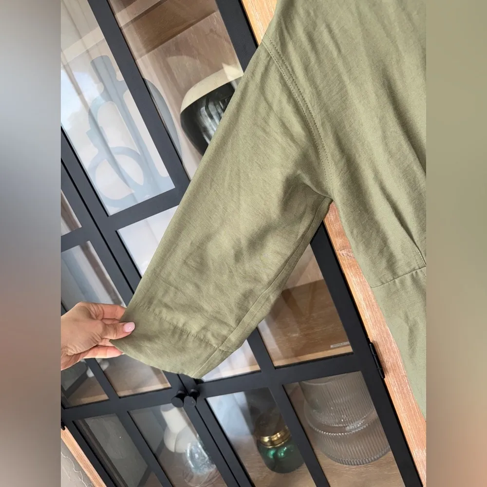 Tuckernuck Pomander Place Jade Green Darien Dress pintuck pockets pleated collar - Image 9