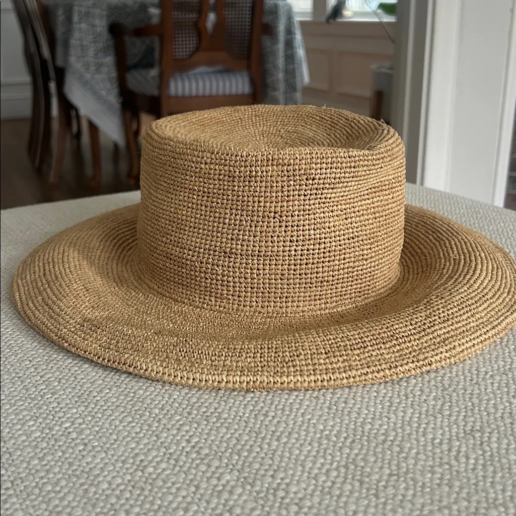 Lack of Color Wide-Brimmed Raffia Straw Bucket Hat - Image 7