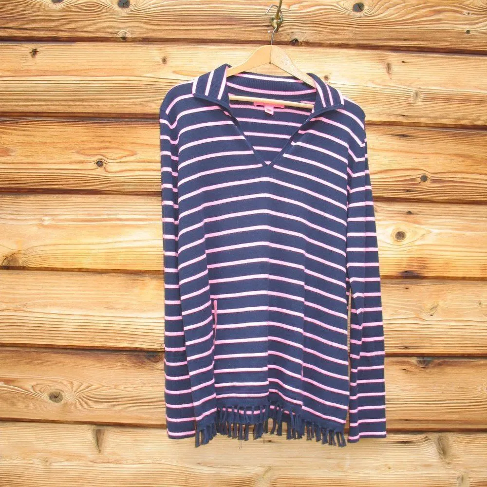 Lilly Pulitzer Crestwood Fringe Pullover Sweater Top - Image 4