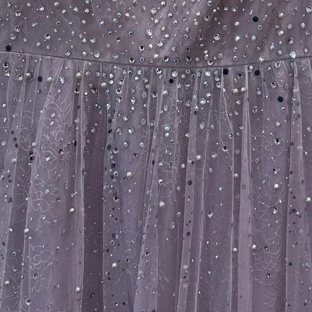 Mac Duggal 50692 Violet Sequin Beaded Gown Size 2 NWT Prom Formal Dress - Image 9