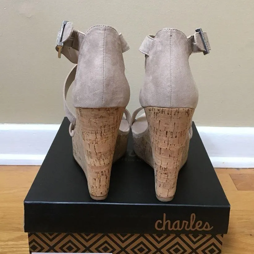 Charles by Charles David ‘Amigo’ Cork Wedge Platform Sandals - Image 7