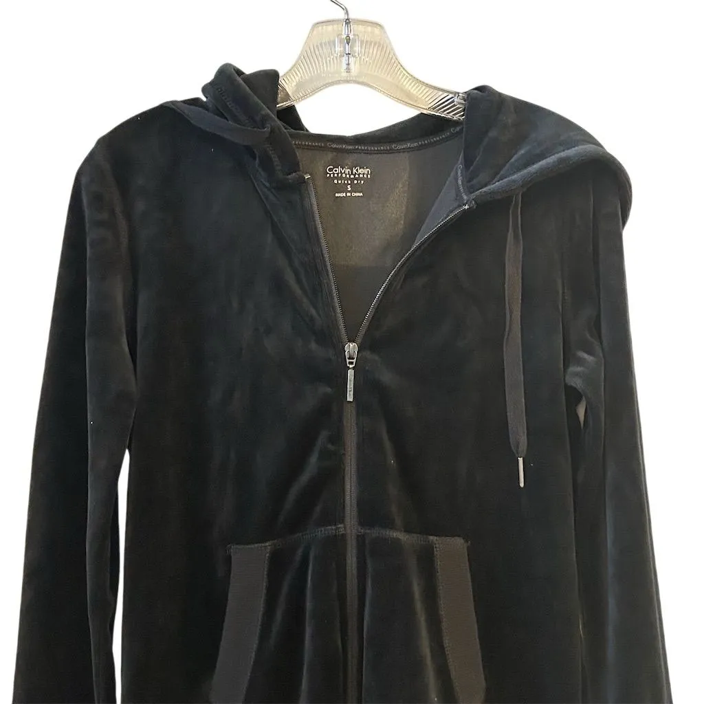 Calvin Klein Women's Black Full Zip Jacket Size S Casual Hooded - Image 2