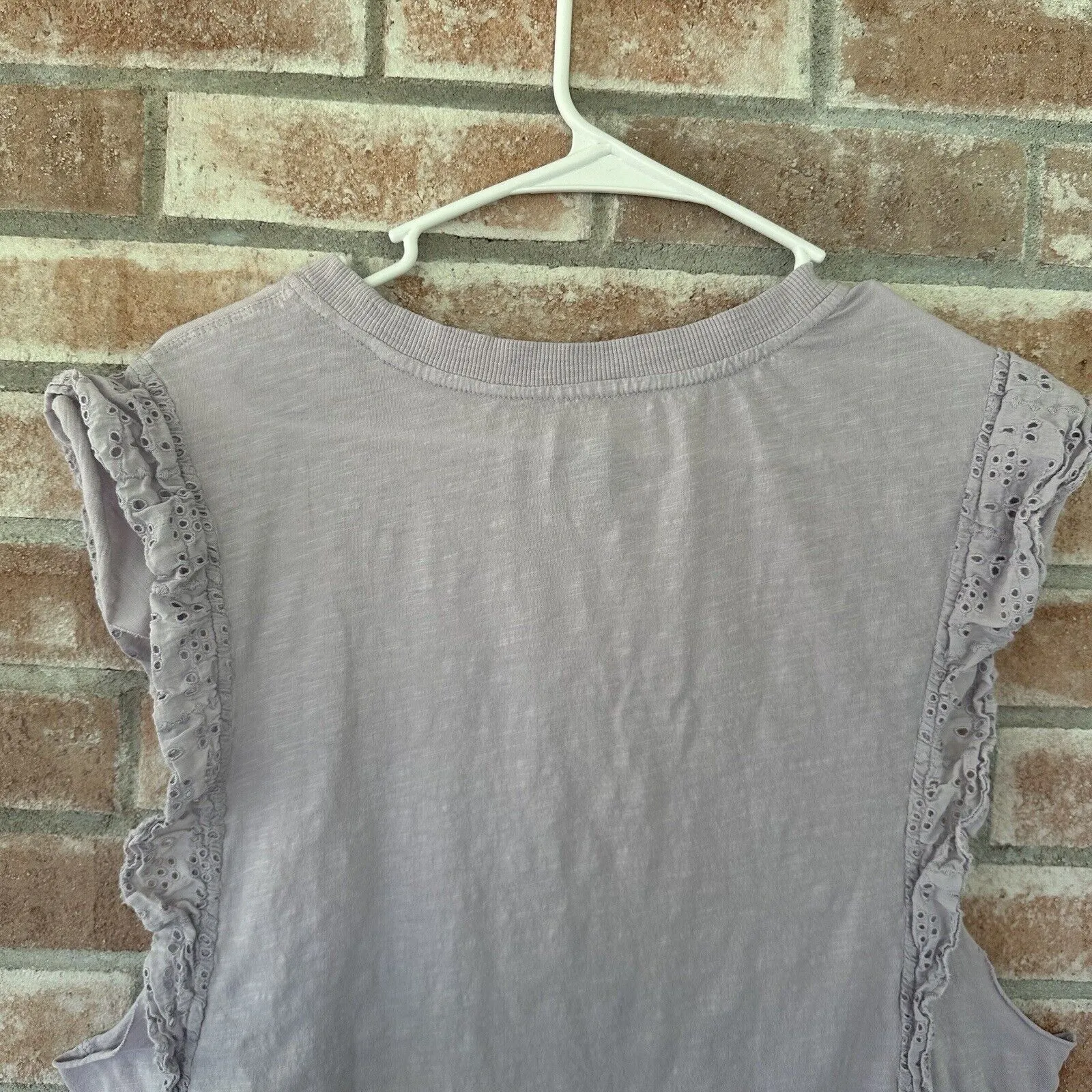 Pilcro by Anthropologie Ruffle Tank Top Lilac Purple Small - Image 5