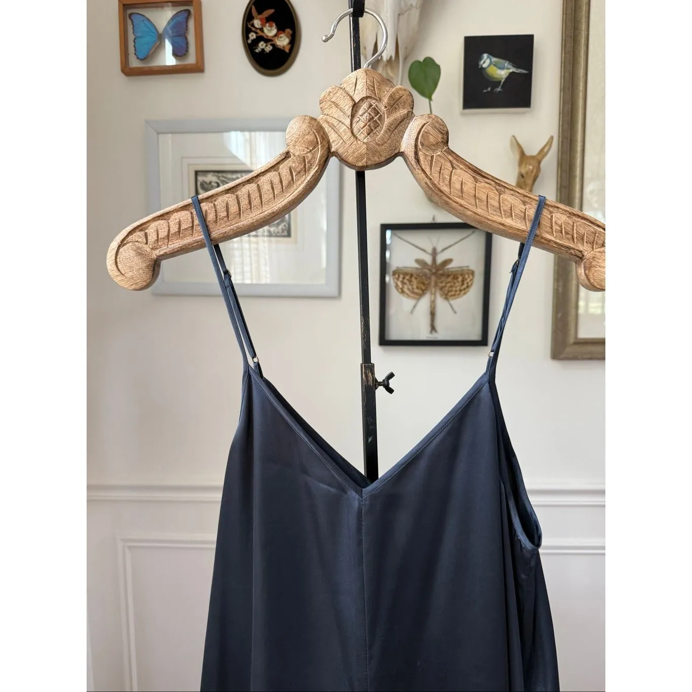 Mersea Coco Satin Sailor Jumpsuit Slate Blue S M Lounge Relax Pajama Size M - Image 5