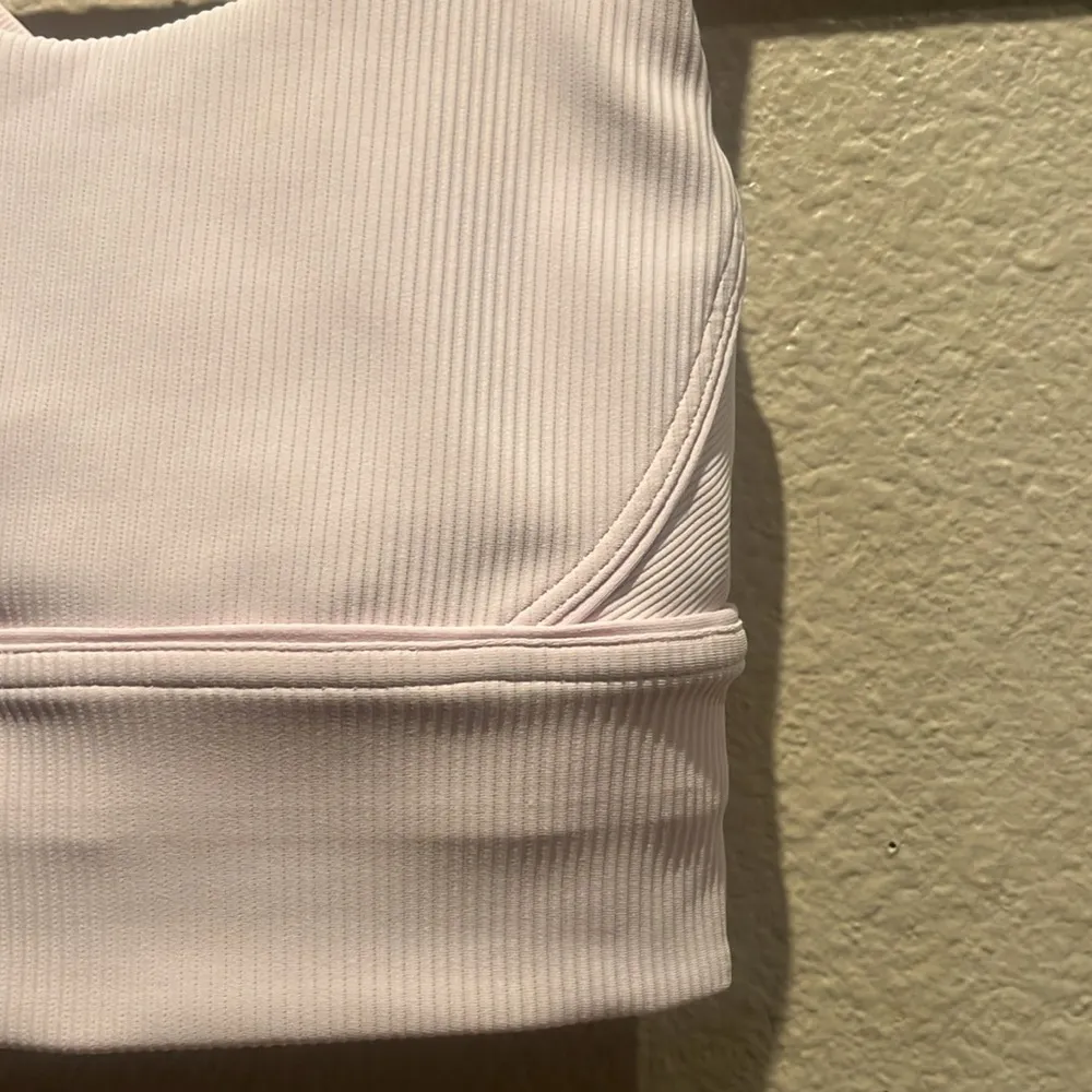 Lululemon Women’s Energy Longline Bra Ribbed Pink Size 2 - Image 4