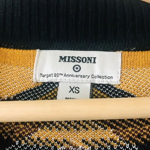Missoni for Target zig zag stripes patchwork long sleeves Open‎ Cardigan XS Black - Image 3