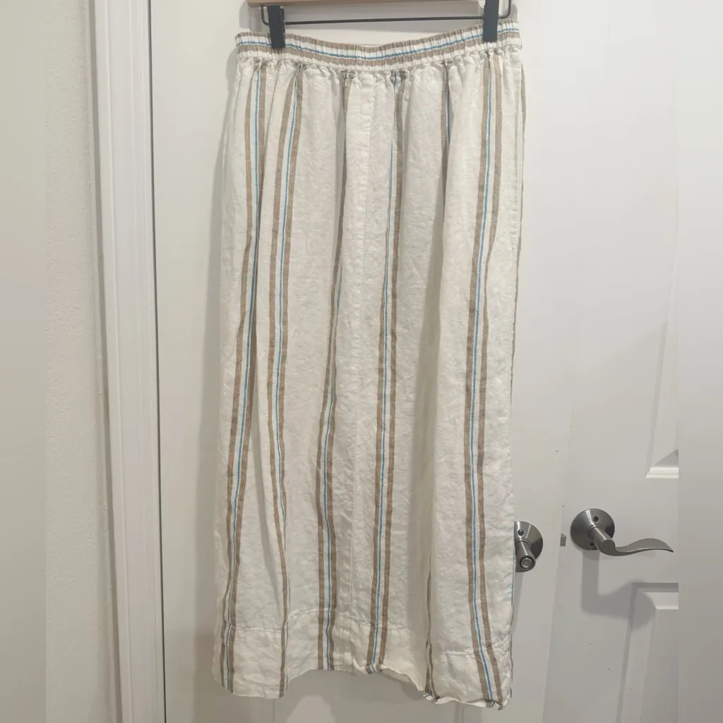 MADEWELL Column Maxi Skirt in 100% Linen Olive Surplus size Medium - Image 5