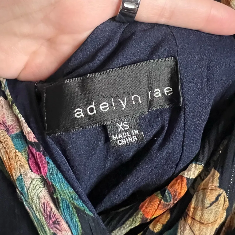 Adelyn Rae Penelope Ruffle Dress in Navy Floral XS - Image 5