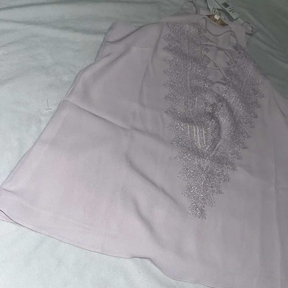 Womens WAYF Lilac Lace Camisole Tank Top Size S Small NWT C4 - Image 3