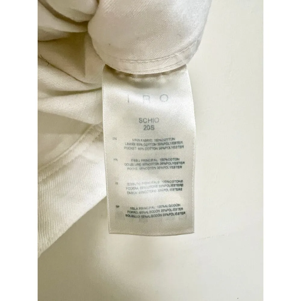 IRO Schio Sleeveless Button Front Denim Oversized Jacket White Women's 36 / US 4 - Image 6