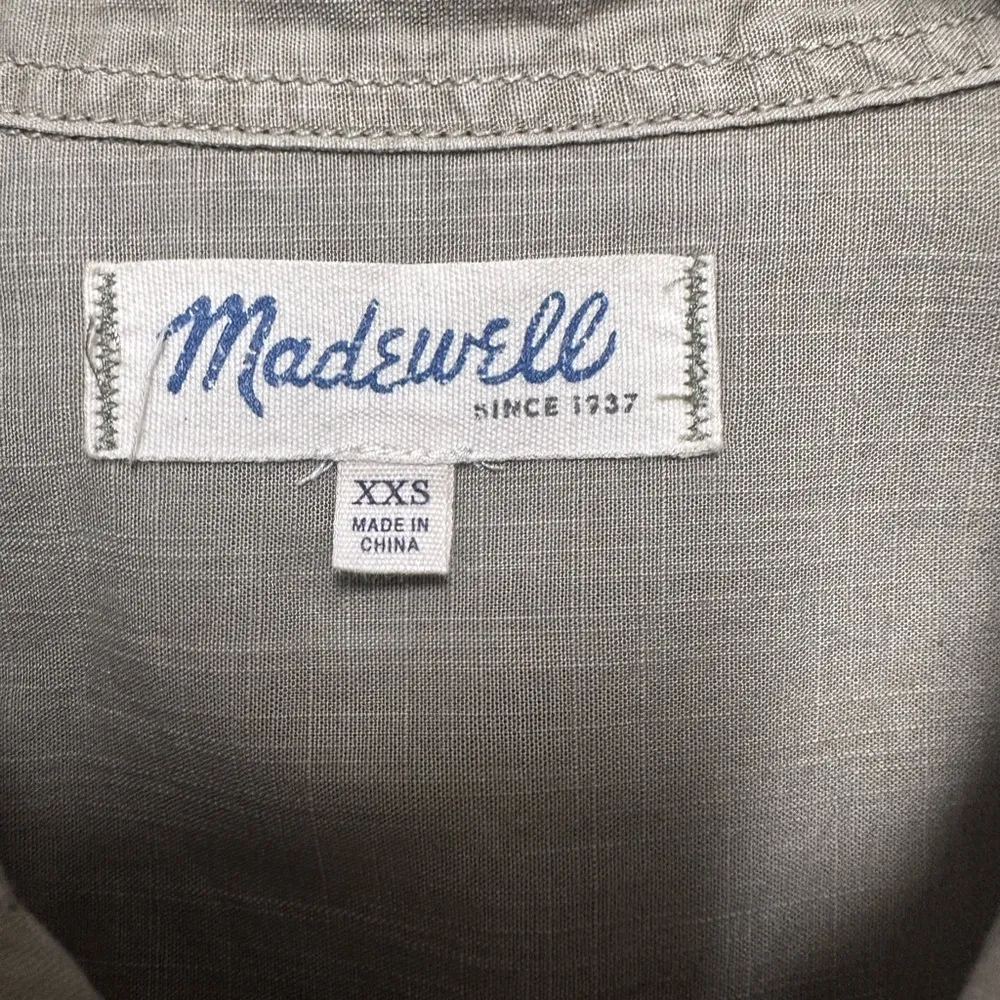 olive green tomboy button down top - Image 3