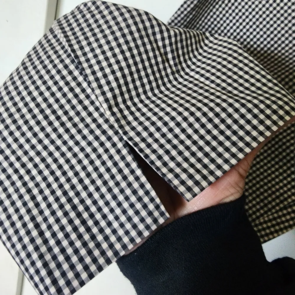 INC International Concepts Gingham Check Capri Cotton Pants Black Size 12P - Image 5