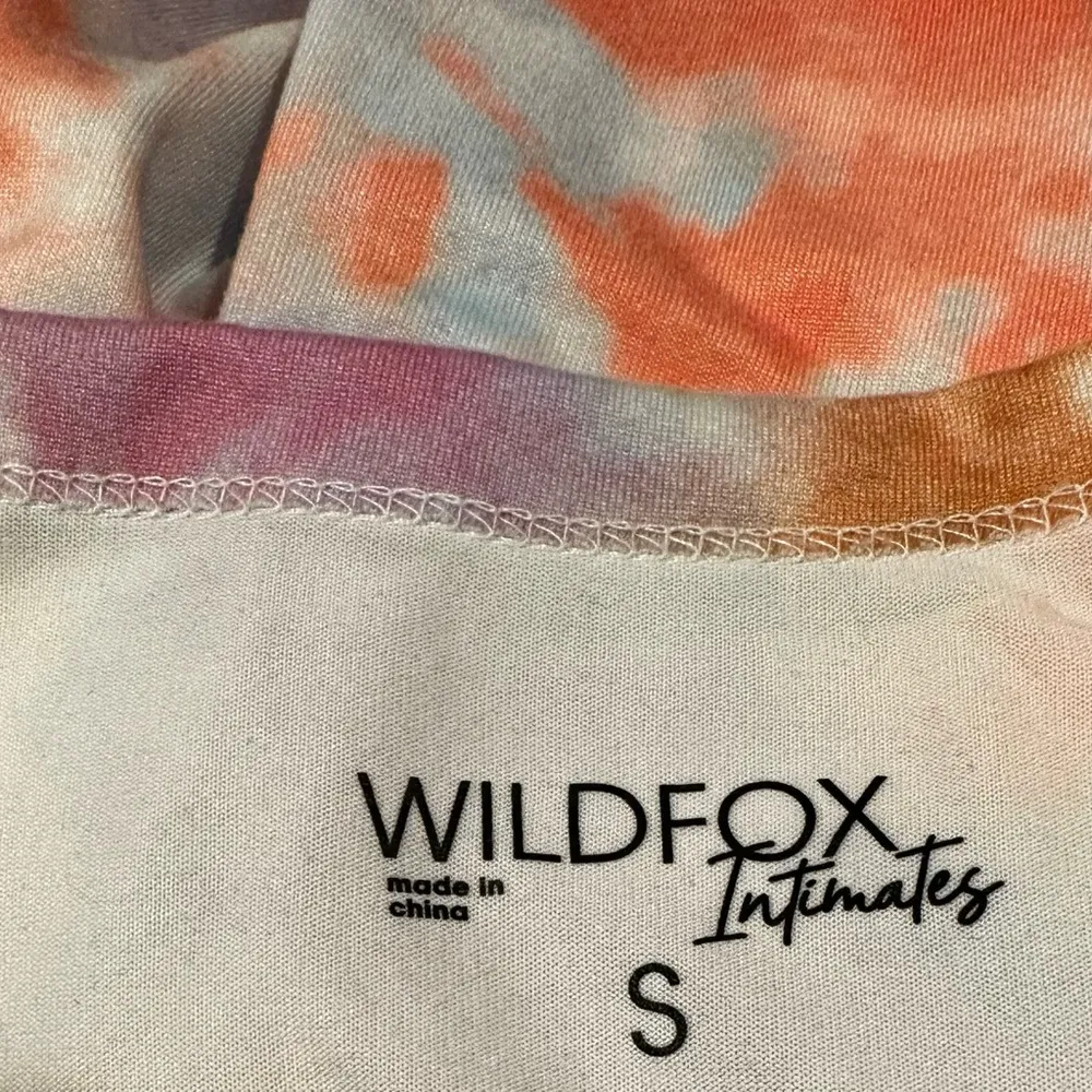 WILDFOX TIE DYE RAINBOW TAKE ME TO DREAMLAND PURPLE LONG SLEEVE CREW NECK TOP - Image 5