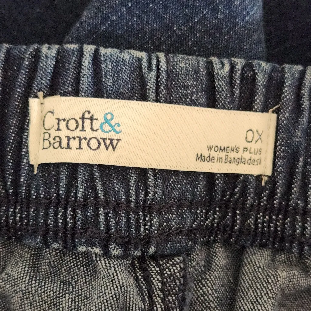 Croft & Barrow Dark Wash Women's Capri Jeans Size 0X Denim Pedal Pushers - Image 6