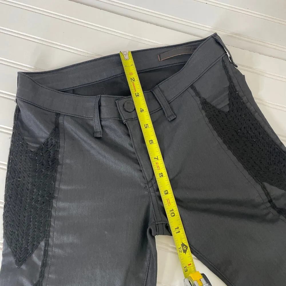 Rag & Bone Shoreditch Embroidered 'Raja' Black Mid Rise Skinny Jean Size 25 - Image 10