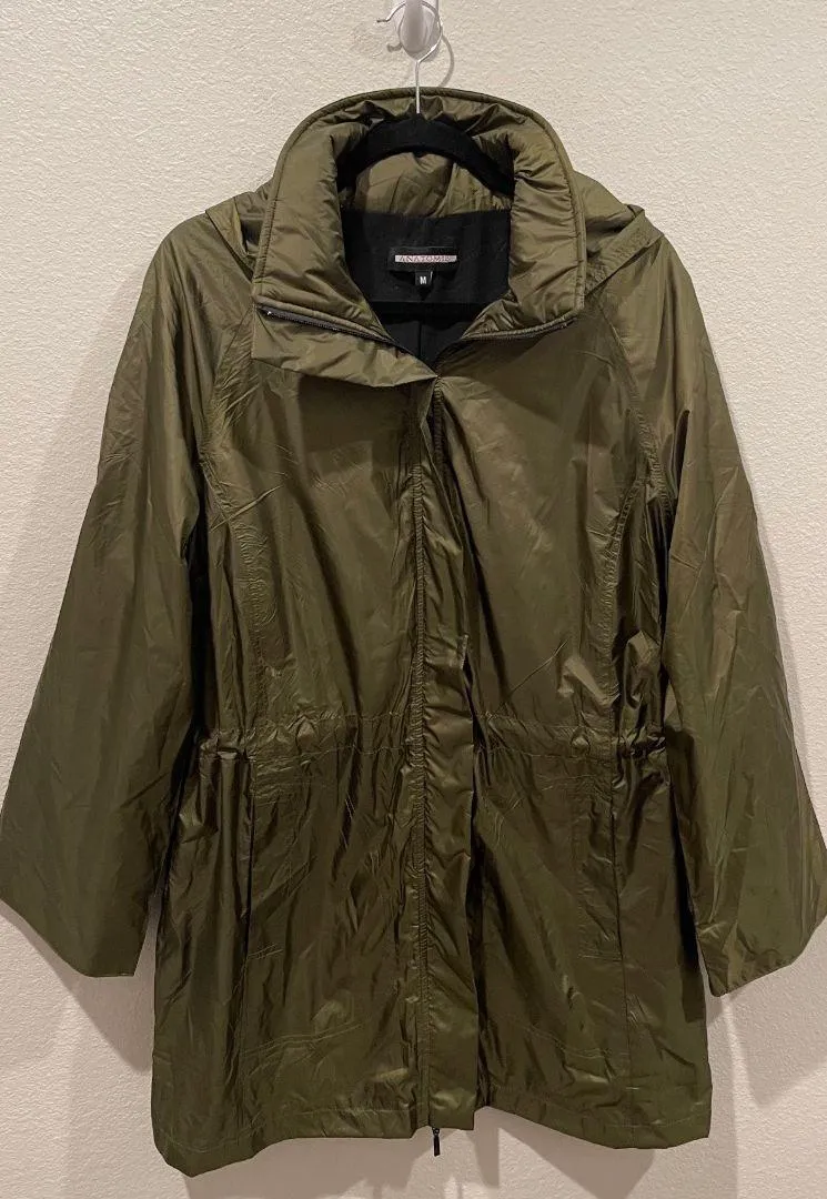 Neiman Marcus ANATOMIE Merika Windbreaker Green Parka - Image 3