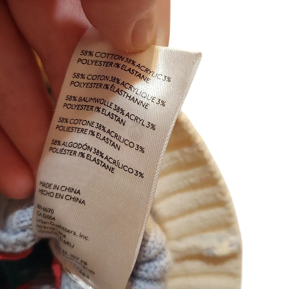 Urban Outfitters Striped Cherry Butterfly Sleeveless Cropped Vest Sweater Small - Image 6