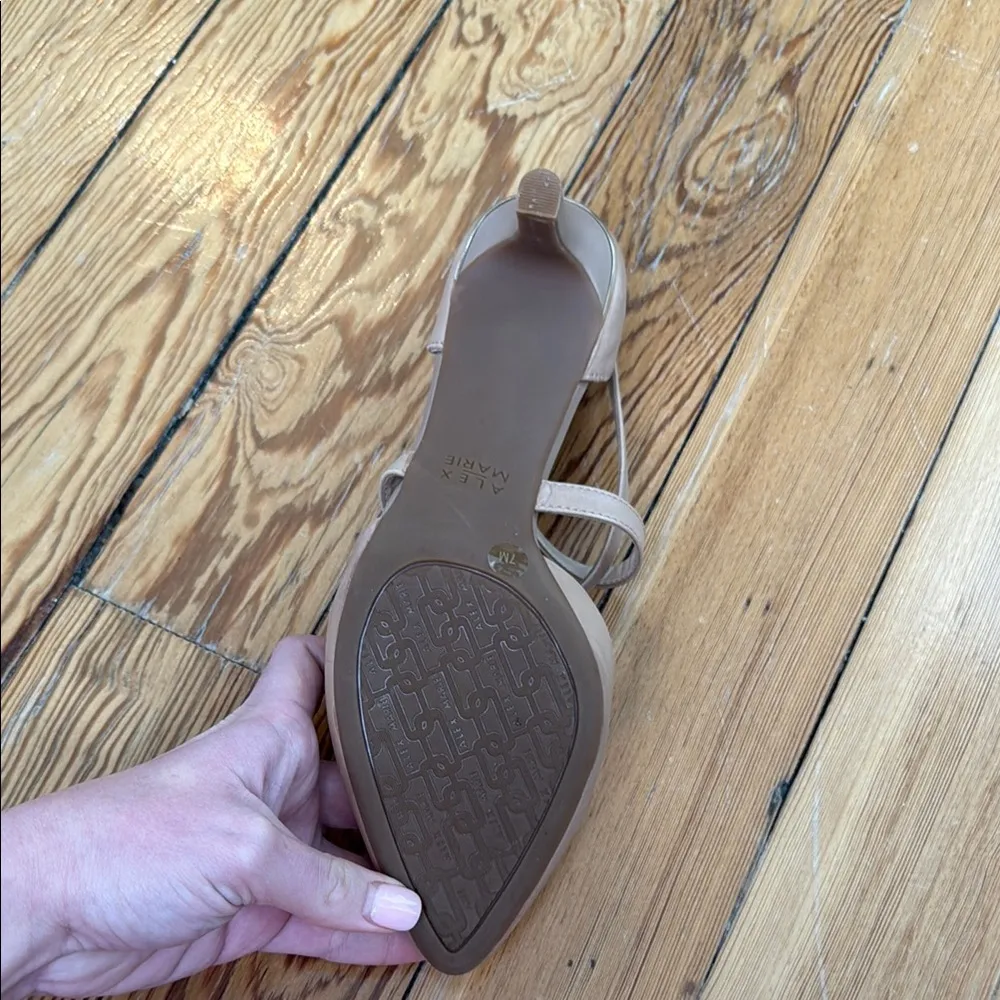 Alex Marie Tan Heels with Ankle Straps - Image 9