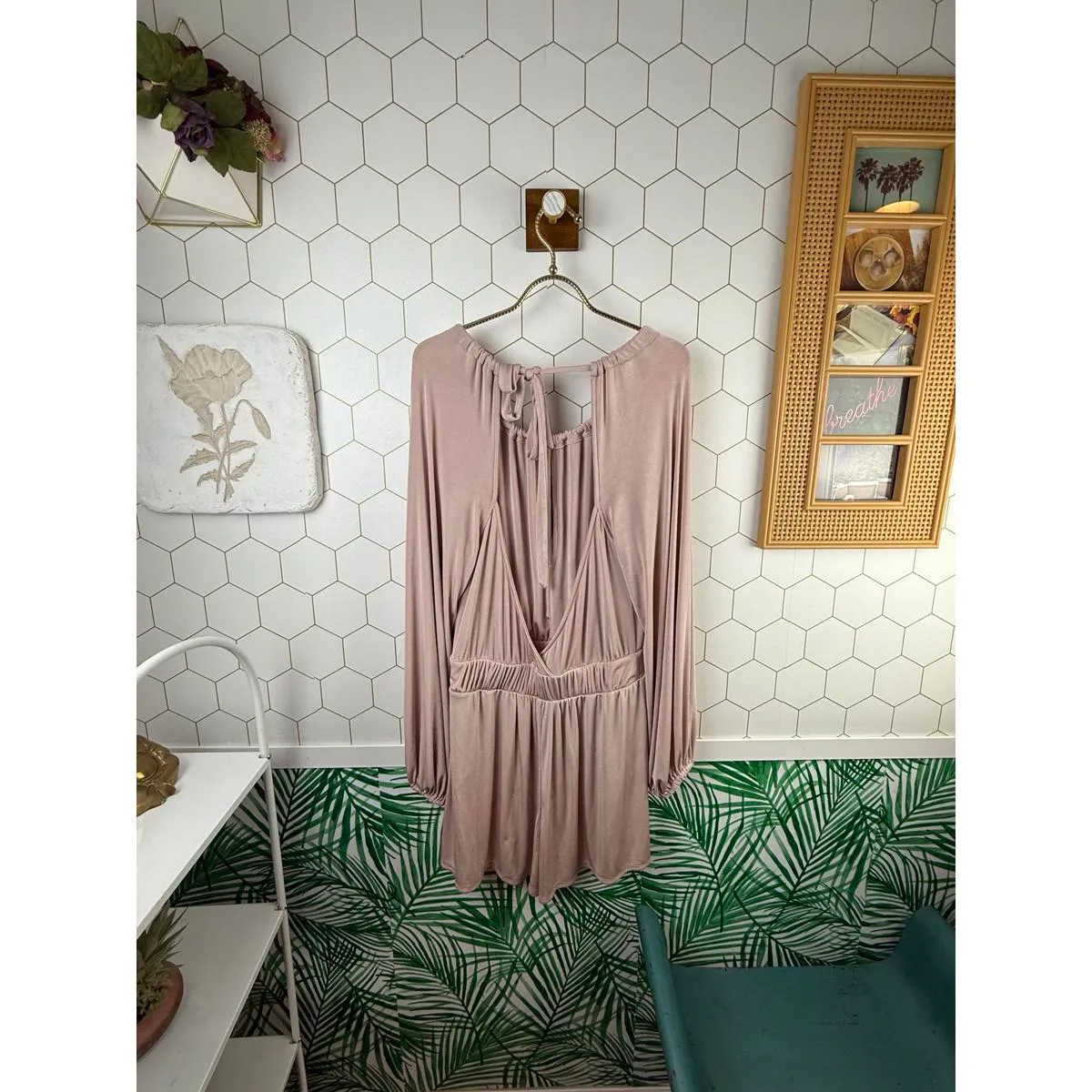 Free People Beach Light Pink Marina Del Rey Romper - Size - Medium - Image 5